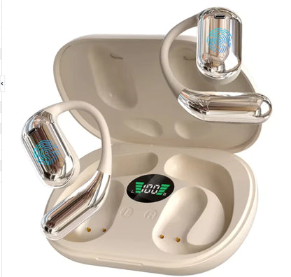 Ear-Mounted Bluetooth Headset with LED Display