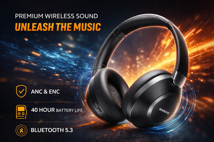 ClearSound 80H Active Noise Cancelling Bluetooth Headphones