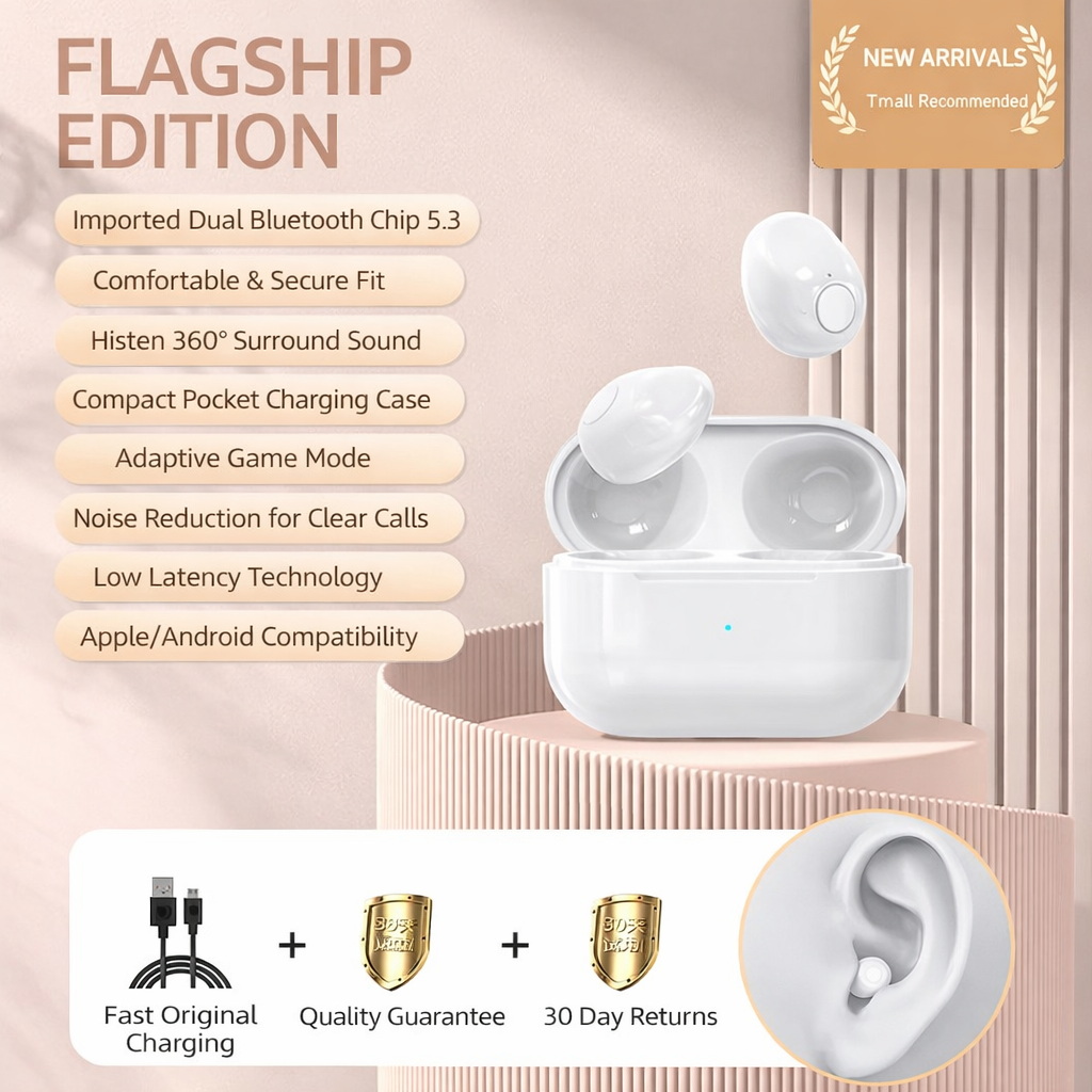 Mini Pro4SS Invisible True Wireless Bluetooth Earbuds