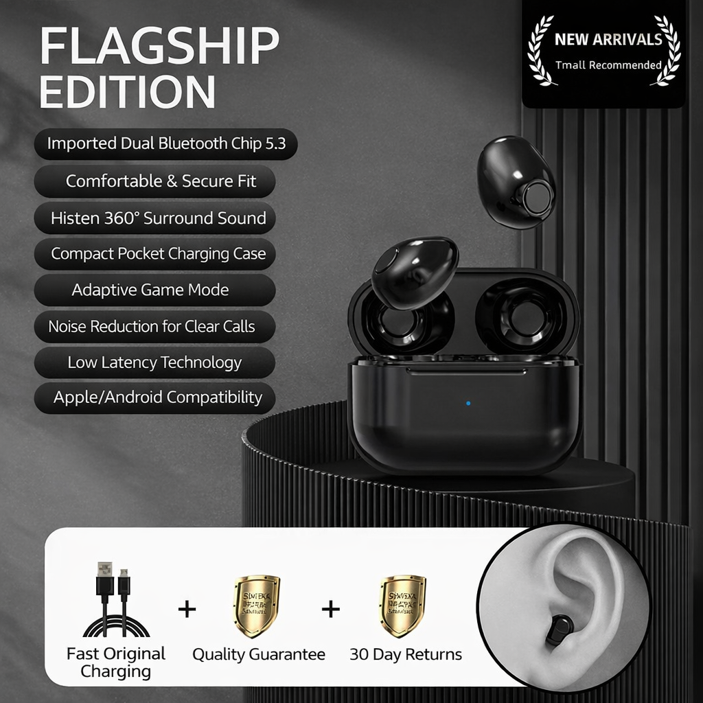 Mini Pro4SS Invisible True Wireless Bluetooth Earbuds