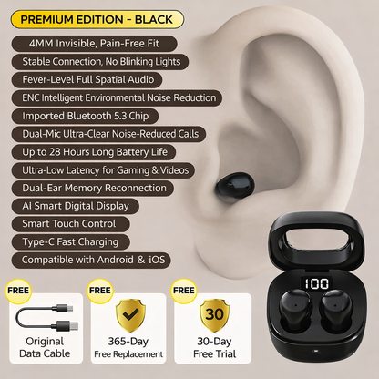 Mini Pro4SS Invisible True Wireless Bluetooth Earbuds